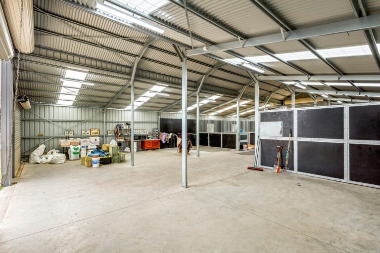 Equibaord stables in American style barn