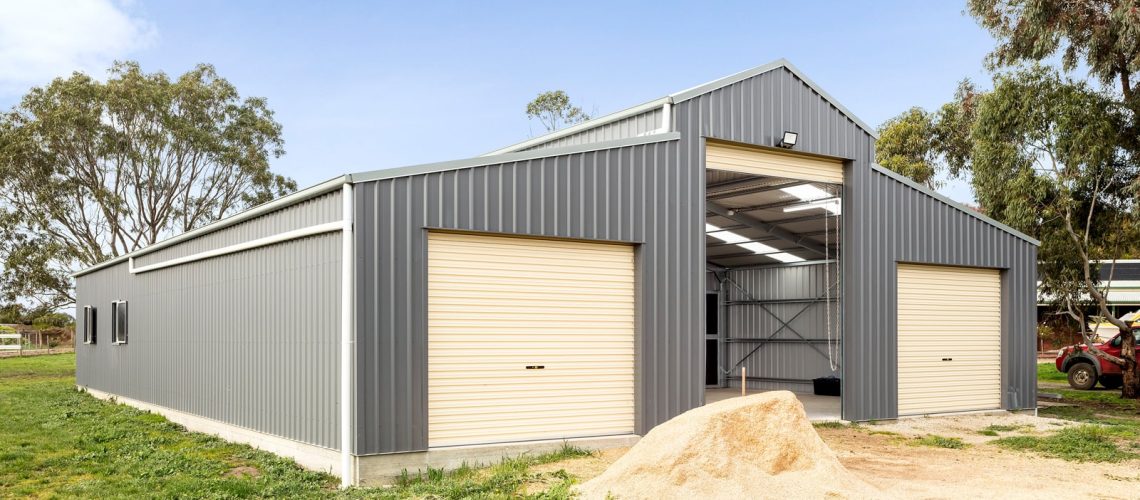 Equibaord stables in American style barn